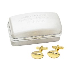 Details about   Rugby  Sports Cufflinks & Engraved Chrome Case Personalised PSN005+PSN183+DCB 