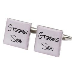 Square Pale Pink - Son of the Groom Cufflinks
