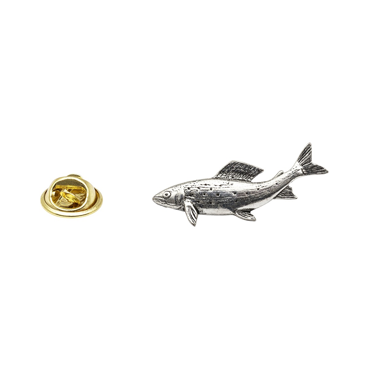 Grayling Fish Pewter Lapel Pin Badge