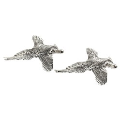 Pewter Flying Pheasants Cufflinks