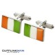 Republic of Ireland Flag Cufflinks and Tie Bar Set - Irish Cufflinks