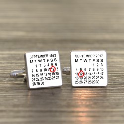 Personalised Special Date Calendar Cufflinks