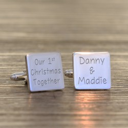 To Daddy On our 1st Christmas Personalised Cufflinks