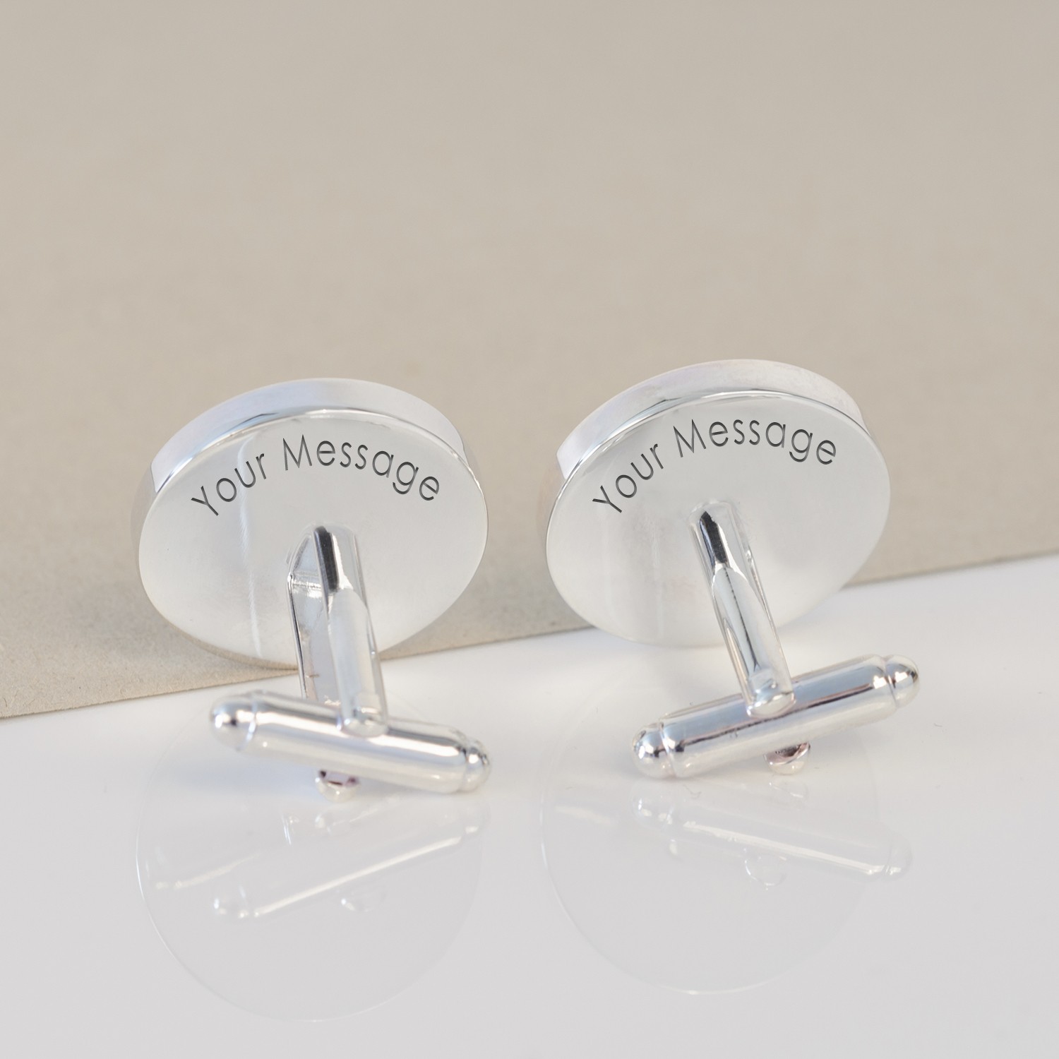 Personalised Engraved Message Box Select Gifts Ape Cufflinks Solid Sterling Silver 925
