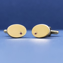 Esquire - Ruby with Gold Plate Cufflinks