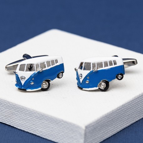 Blue Campervan Cufflinks | VW Camper 