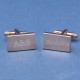Initials and Date Wedding Cufflinks In Engraved Box
