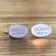Personalised Oval Wedding Party Role Cufflinks