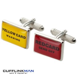 Ref Card Cufflinks | Referee Card Cufflinks | Yellow Card Cufflinks 