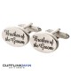 Brother of the Groom Cufflinks Oval Italics