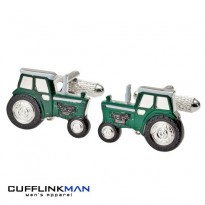 Green Tractor Cufflinks