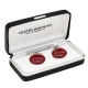 Grooms Father Cufflinks Oval Red