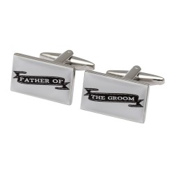 Father of the Groom Scroll Cufflinks