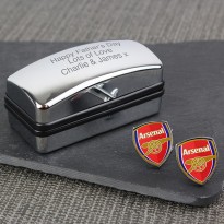 Arsenal FC Cufflinks Gift Set Personalised