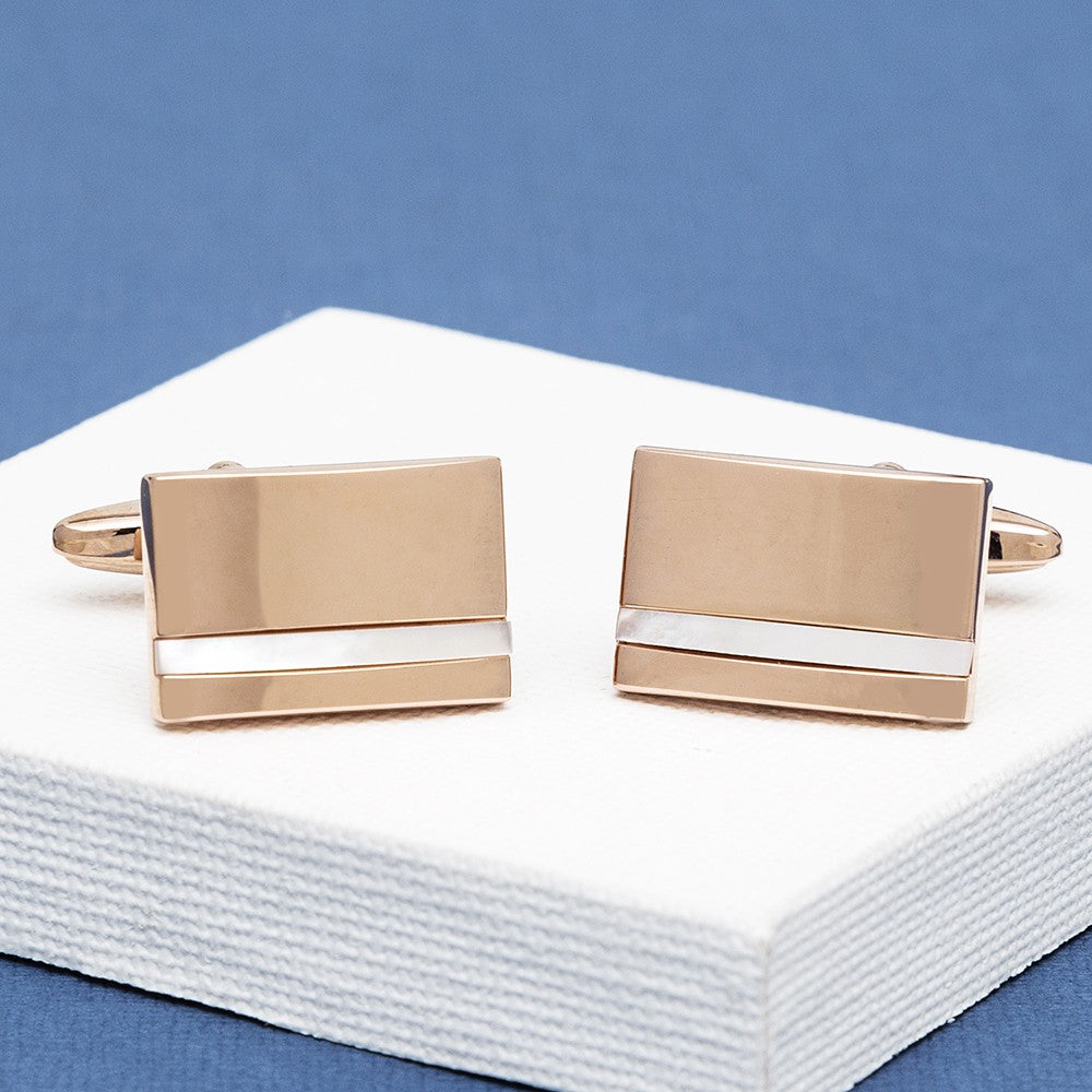 Rose Gold Colour Cufflinks