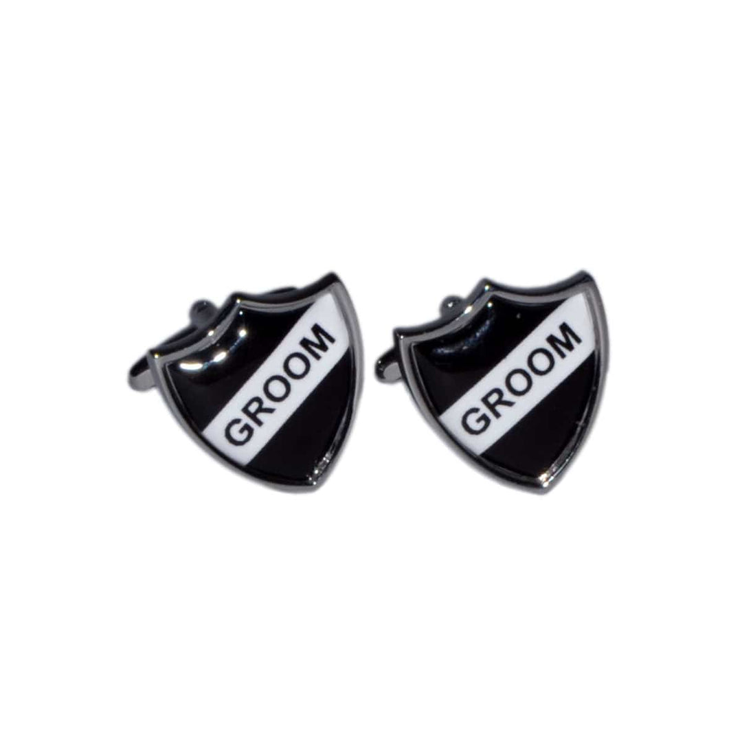 Cufflink Man Cufflinks Groom Shield Cufflinks