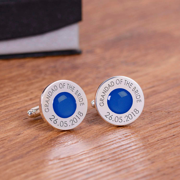 Cufflink Man Cufflinks - Personalised Colour matched Engraved Wedding Role Cufflinks