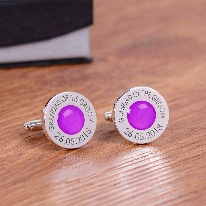 Cufflink Man Cufflinks - Personalised Colour matched Engraved Wedding Role Cufflinks