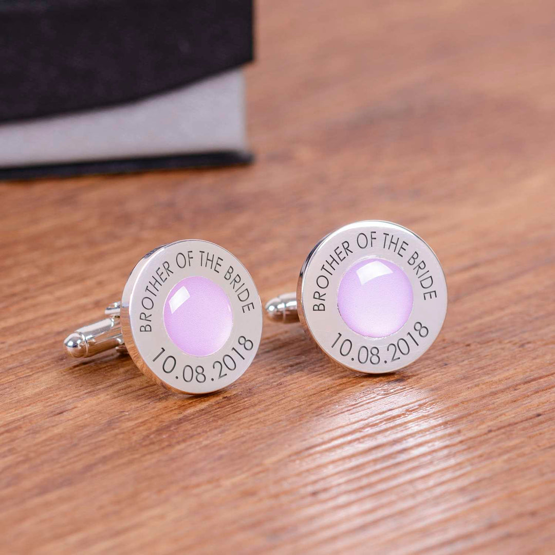 Cufflink Man Cufflinks - Personalised Colour matched Engraved Wedding Role Cufflinks