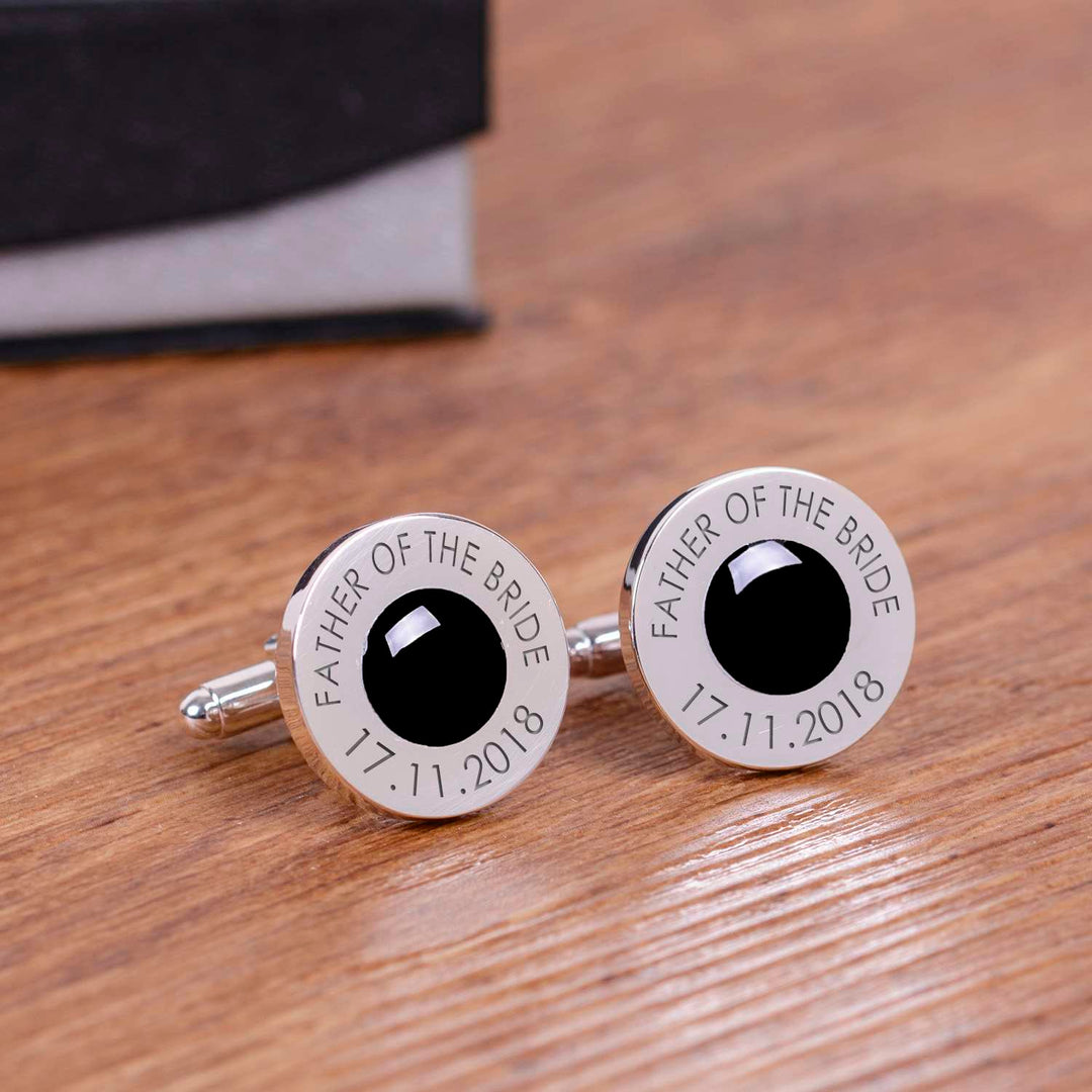 Cufflink Man Cufflinks - Personalised Colour matched Engraved Wedding Role Cufflinks