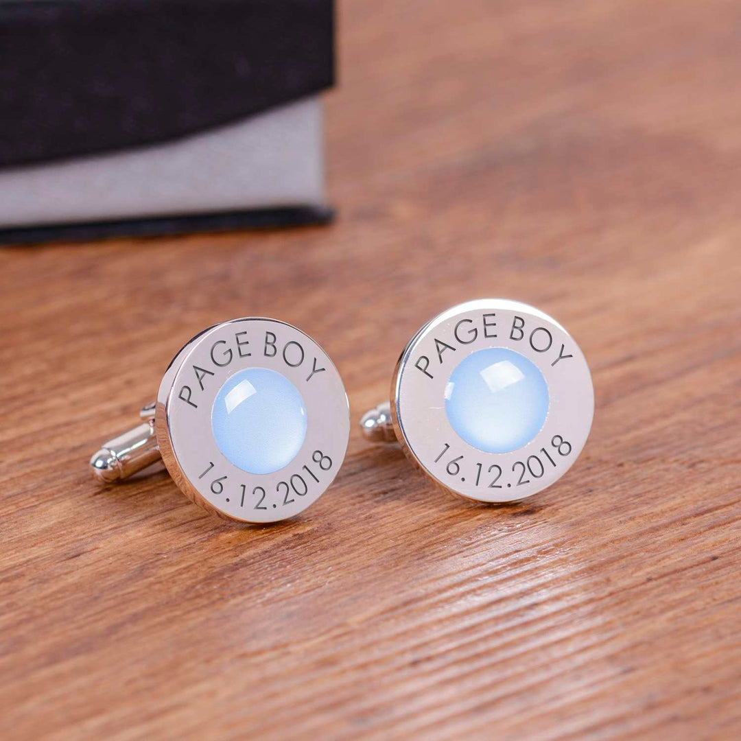 Cufflink Man Cufflinks - Personalised Colour matched Engraved Wedding Role Cufflinks