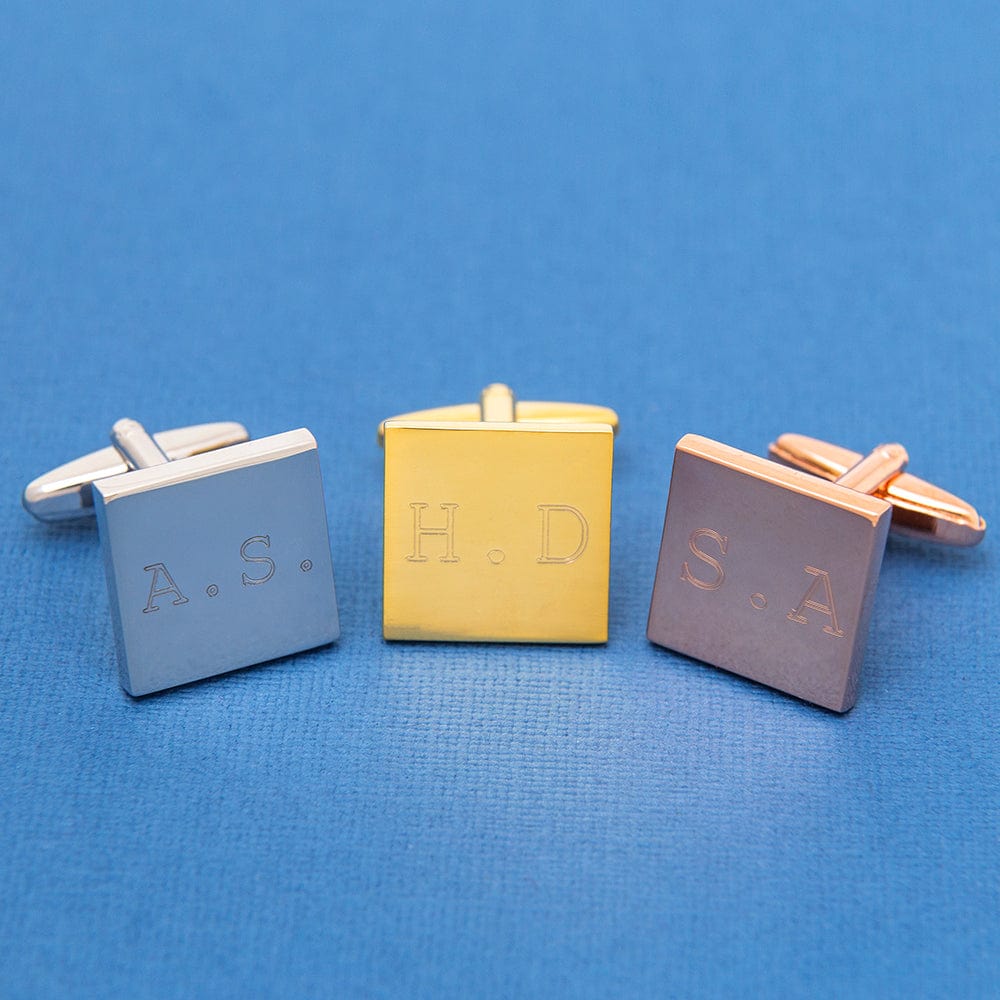 Cufflink Man Cufflinks - Personalised Engraved Wedding Cufflinks With Initials and Date