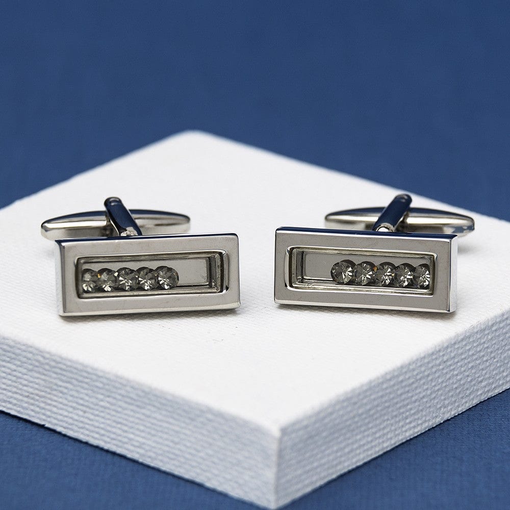 Andrew Worth Cufflinks AERO Moving Crystal Cufflinks