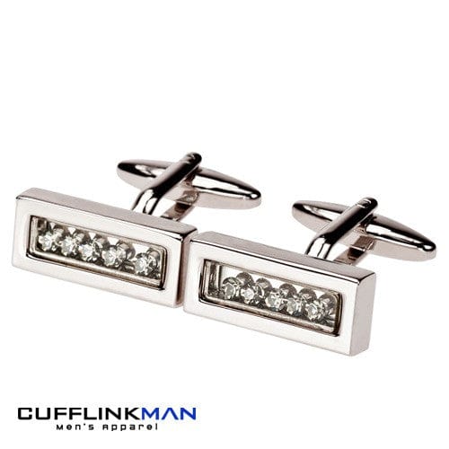 Andrew Worth Cufflinks AERO Moving Crystal Cufflinks