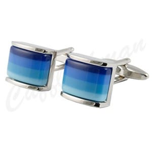 Andrew Worth Cufflinks Blue Pisco Stripe Cufflinks