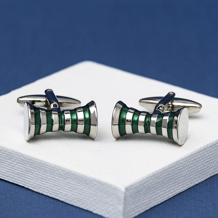 Andrew Worth Cufflinks Crescendo Green Cufflinks