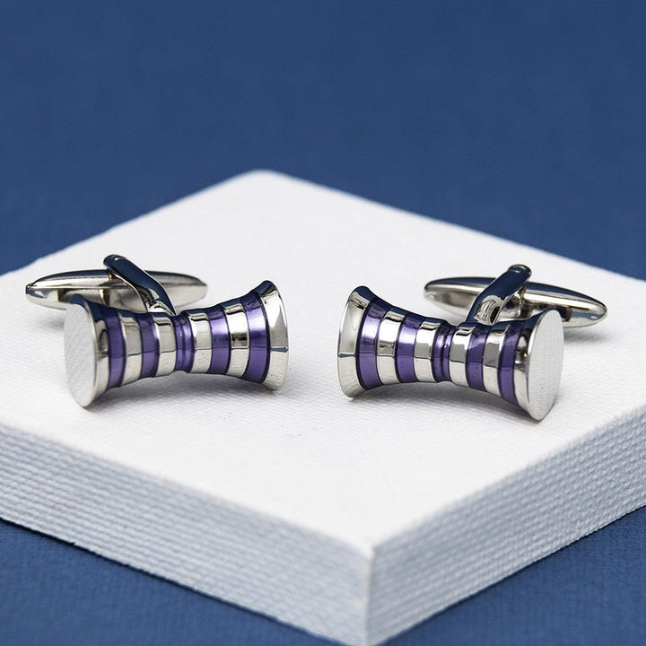 Andrew Worth Cufflinks Crescendo Purple Cufflinks