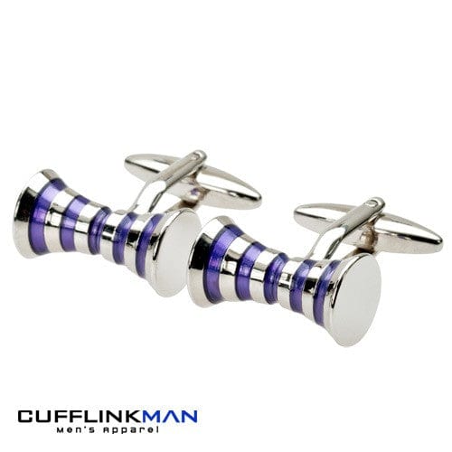 Andrew Worth Cufflinks Crescendo Purple Cufflinks