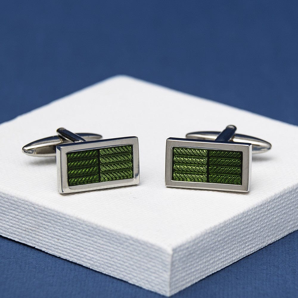 Andrew Worth Cufflinks Emerald Zonda Cufflinks