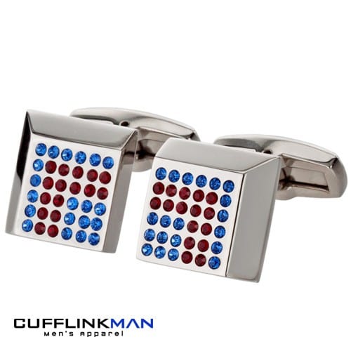 Andrew Worth Cufflinks Precise Maneuvers Crystal Cufflinks