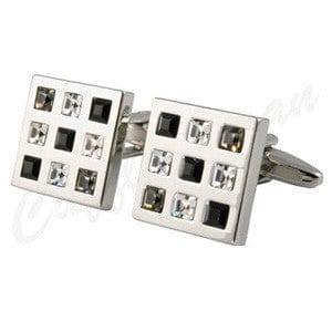 Andrew Worth Cufflinks Rosso Black Crystal Square cufflinks