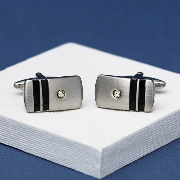 Andrew Worth Cufflinks Vianta Crystal Stripe Cufflinks Andrew Worth