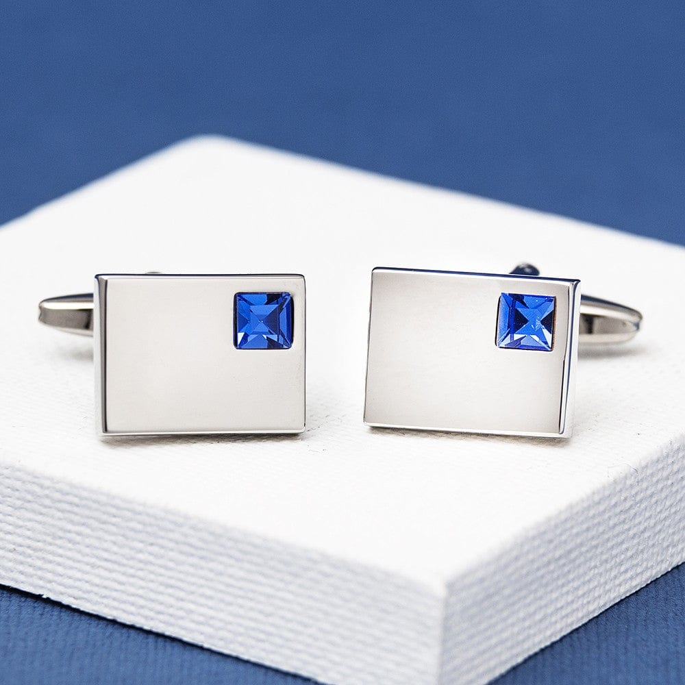 Andrew Worth Cufflinks Vianteo Crystal Blue Cufflinks