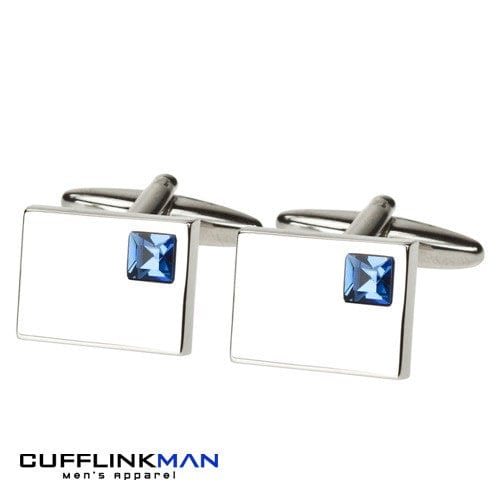 Andrew Worth Cufflinks Vianteo Crystal Blue Cufflinks