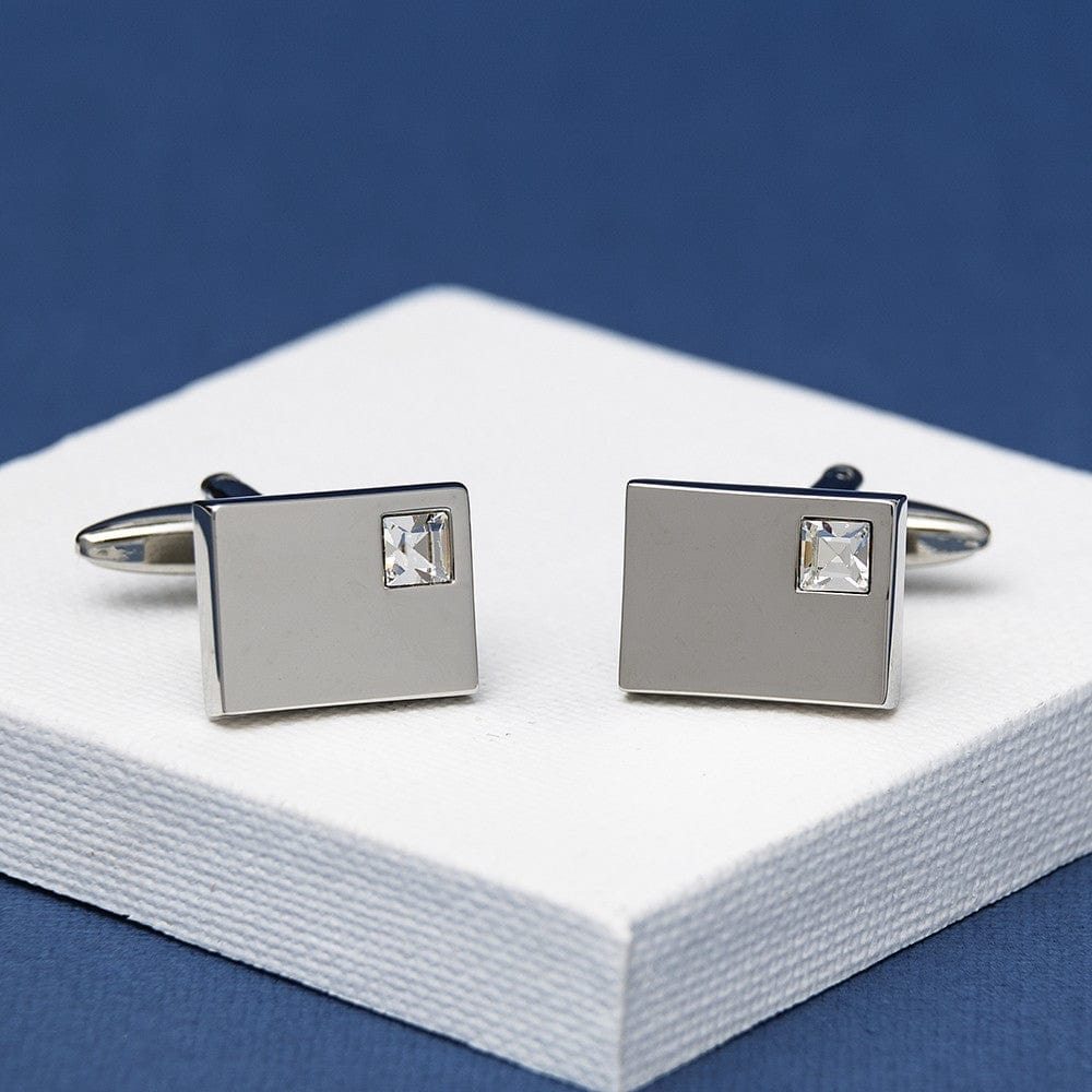 Andrew Worth Cufflinks Vianteo Crystal Clear Cufflinks