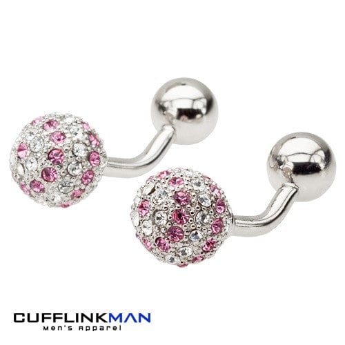 Andrew Worth Cufflinks YALE Rose Crystal Cufflinks