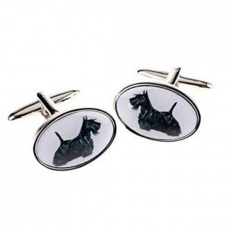 Billylinks Cufflinks Black Scottie Dog Cufflinks