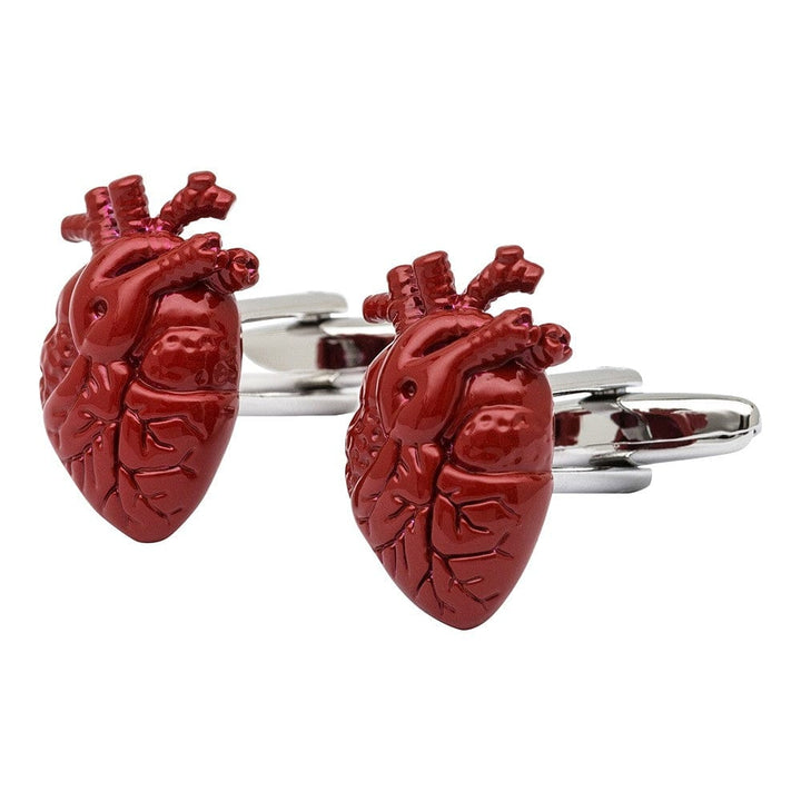 cufflink man Anatomical Heart Cufflinks