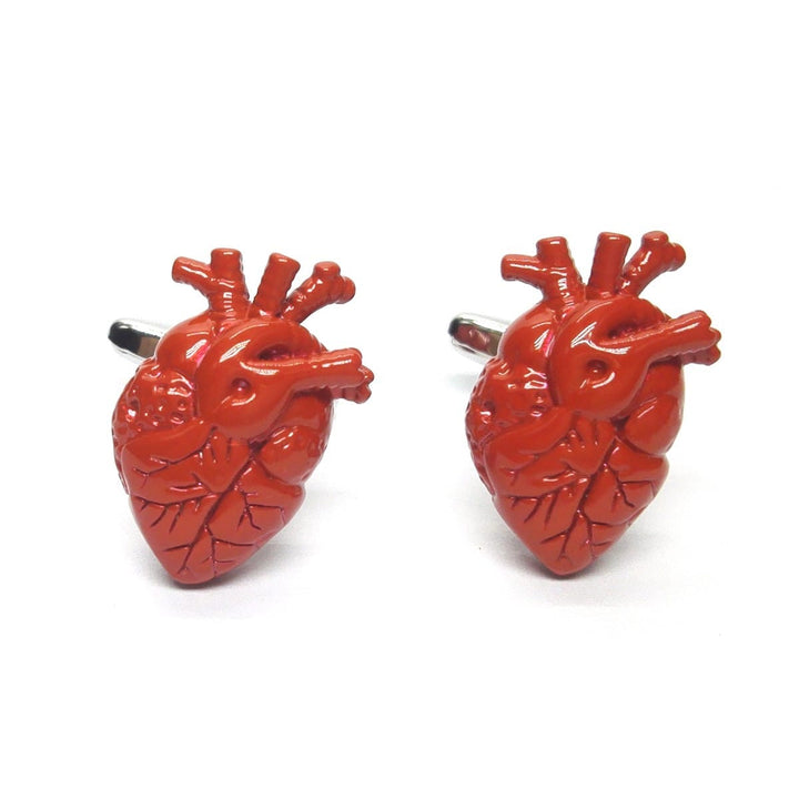 cufflink man Anatomical Heart Cufflinks