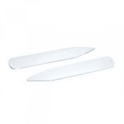 Cufflink Man Collar Stiffeners Rhodium Plated Collar Stiffener