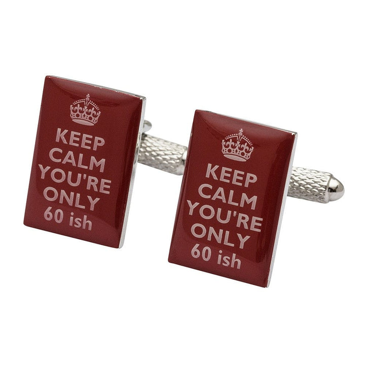 Cufflink Man Cufflinks 60th Birthday - Keep Calm You're Only 60ish Cufflinks