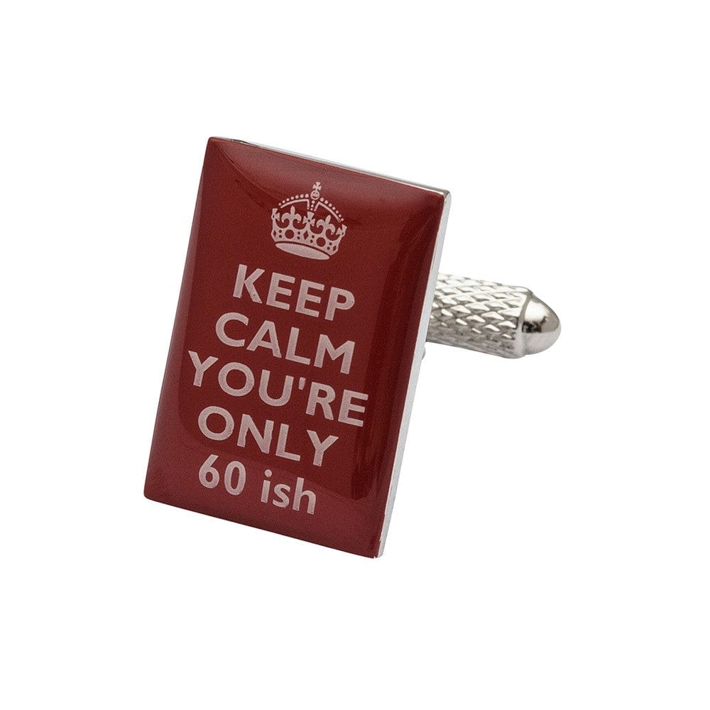 Cufflink Man Cufflinks 60th Birthday - Keep Calm You're Only 60ish Cufflinks