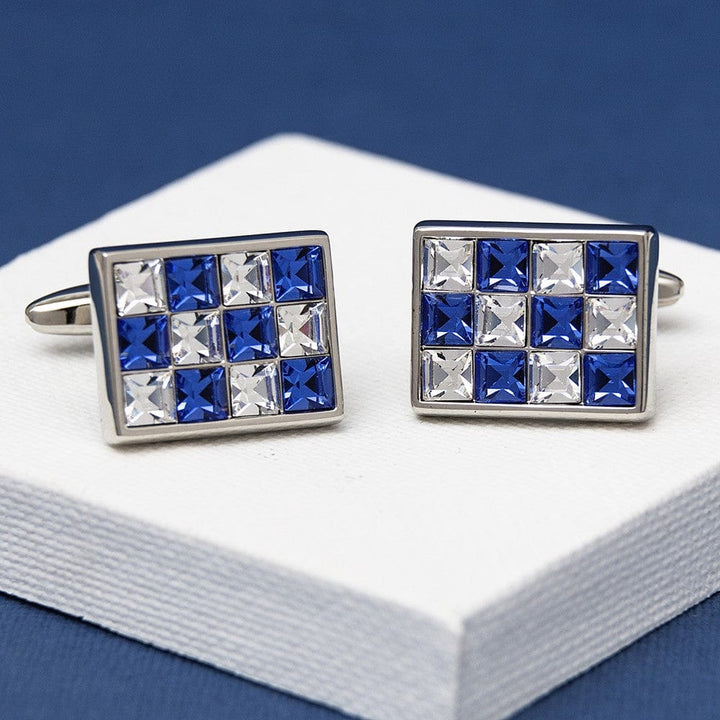 Cufflink Man Cufflinks AC Blue Crystal Cufflinks