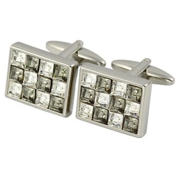 Cufflink Man Cufflinks AC Grey Crystal Cufflinks