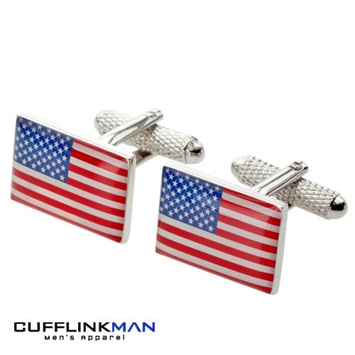 Cufflink Man Cufflinks American Flag Cufflinks