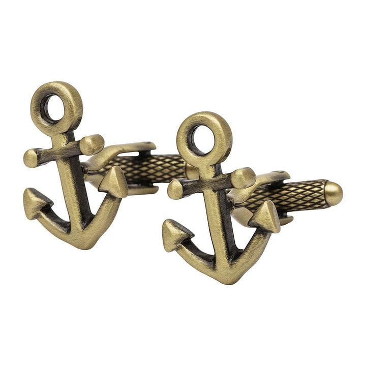 Cufflink Man Cufflinks Anchor Cufflinks - Burnished Gold